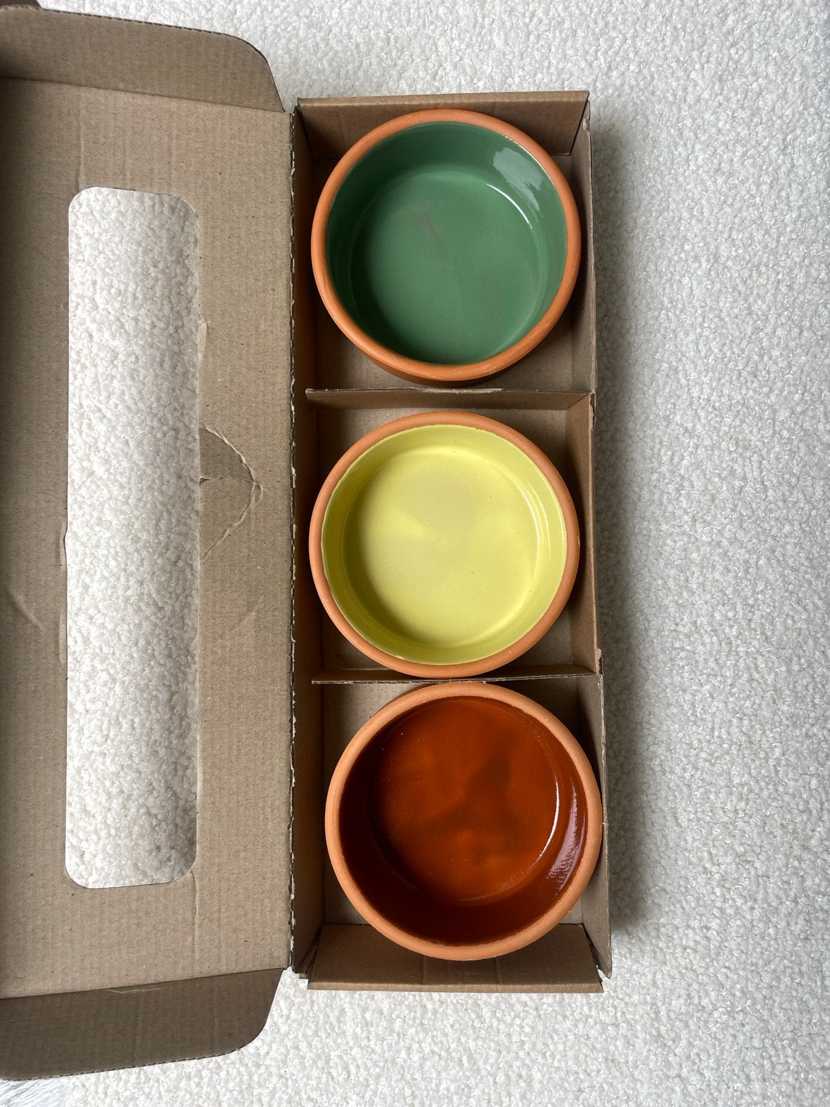 Senza Terracotta Tapas Bowls - Set van 3, Overige typen, Nieuw, Ophalen of Verzenden, Steen/keramiek