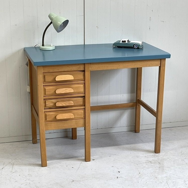 J50/60 kids bureau tiener werkplek vintage nieuwe schooljaar, Huis en Inrichting, Bureaus, Ophalen, Gebruikt, Kinderbureau, Onbekend
