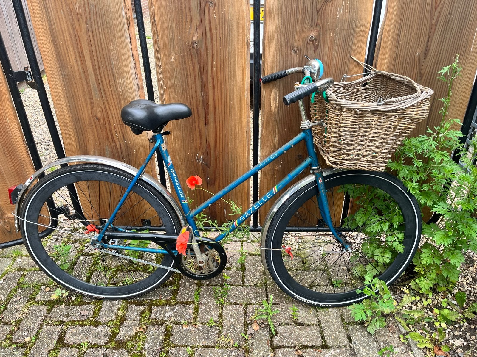Vintage gazelle tour de france dames fiets., Terugtraprem, Ophalen of Verzenden, Gazelle, 53 tot 56 cm