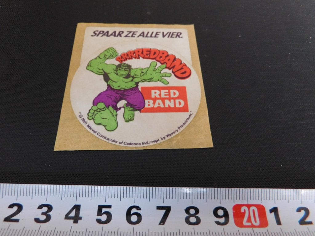 sticker strip RED BAND  Hulk, Ophalen, Zo goed als nieuw