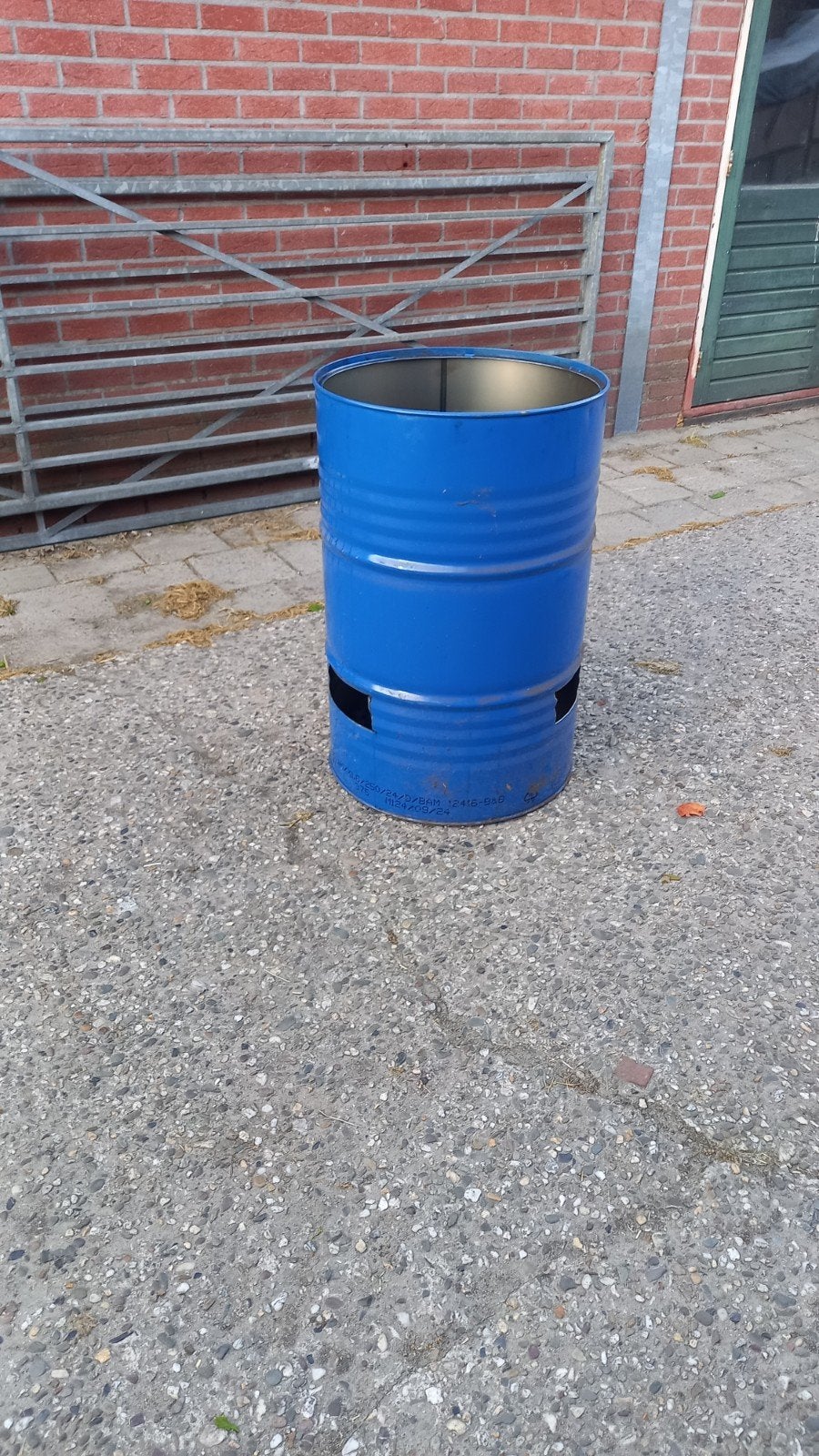 Brandton olievat vuurkorf vuurton 200 liter vat, Tuin en Terras, Ophalen