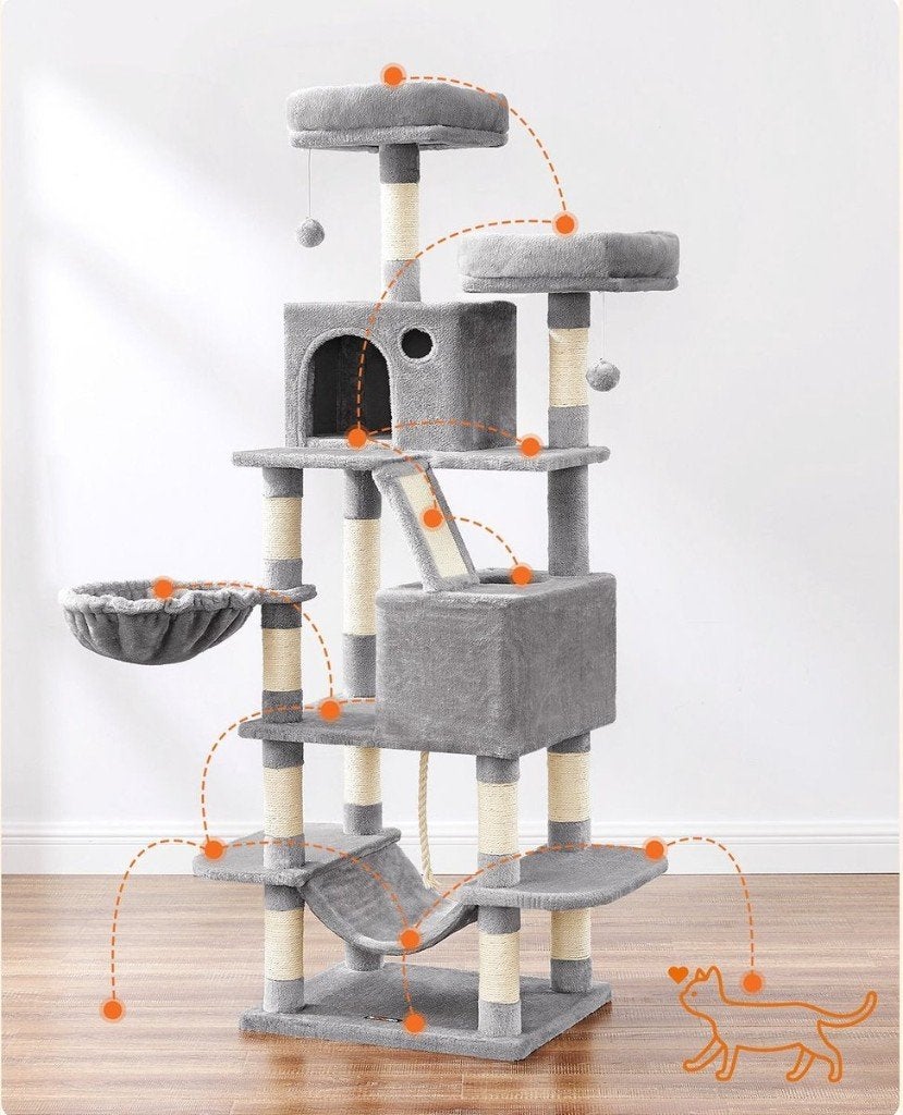 Grote krabpaal voor katten van Feandrea, 168 cm hoog, Nieuw, Ophalen of Verzenden, Krabpaal, Nvt