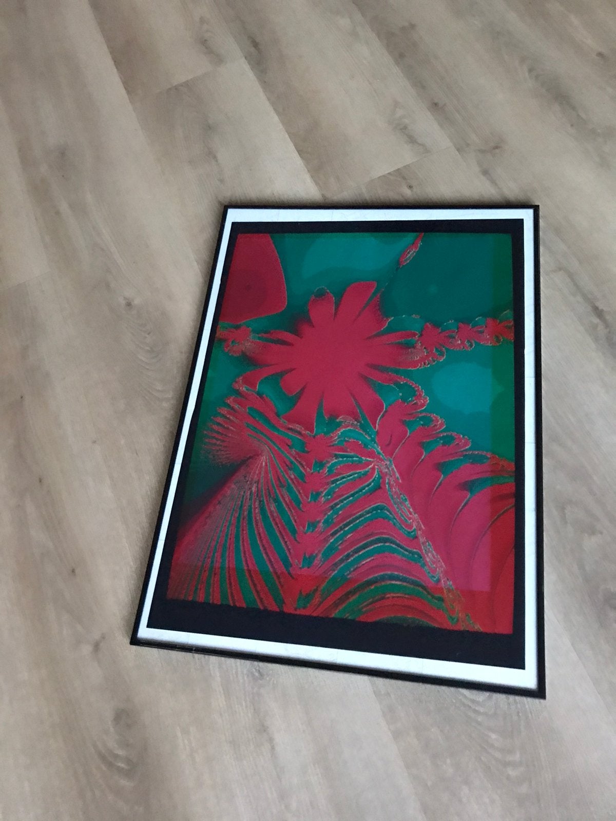 Schilderij lijst zwart 50x70 cm met glas plaat, Ophalen, Zo goed als nieuw, Met glas, Zwart