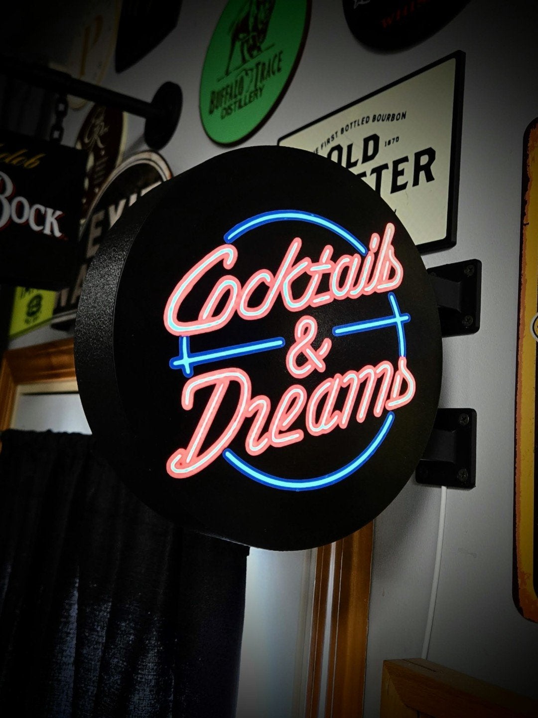 Nieuw Reclamebord "Cocktails & Dreams" - Dubbelzijdig, Ophalen of Verzenden