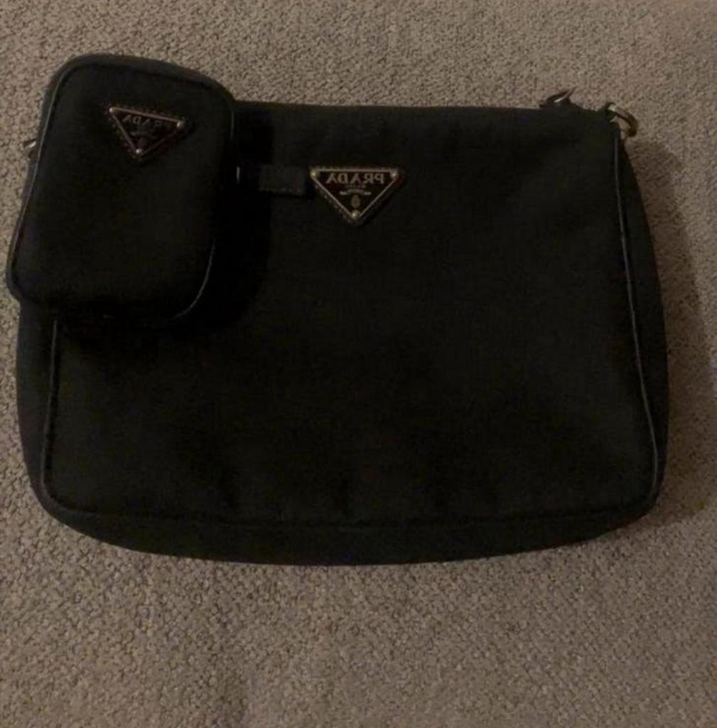 Prada Re-Nylon crossbody Tas Orgineel, Ophalen of Verzenden, Zo goed als nieuw, Zwart