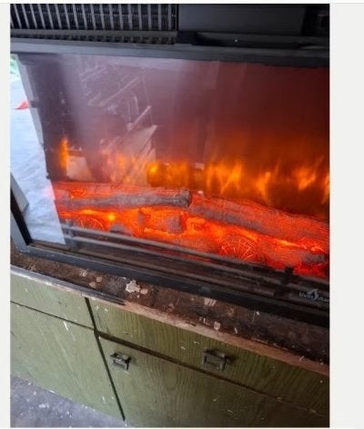 Sfeerhaard met warmtefunctie - Livin Flame EF61A, Huis en Inrichting, Haarden, Ophalen, Gebruikt, Inbouwhaard, Elektrische haard