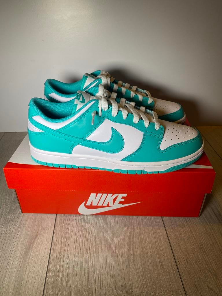 Nike Dunk Retro White/Clear Jade maat 42,5, Ophalen of Verzenden, Nieuw, Wit, Sneakers of Gympen