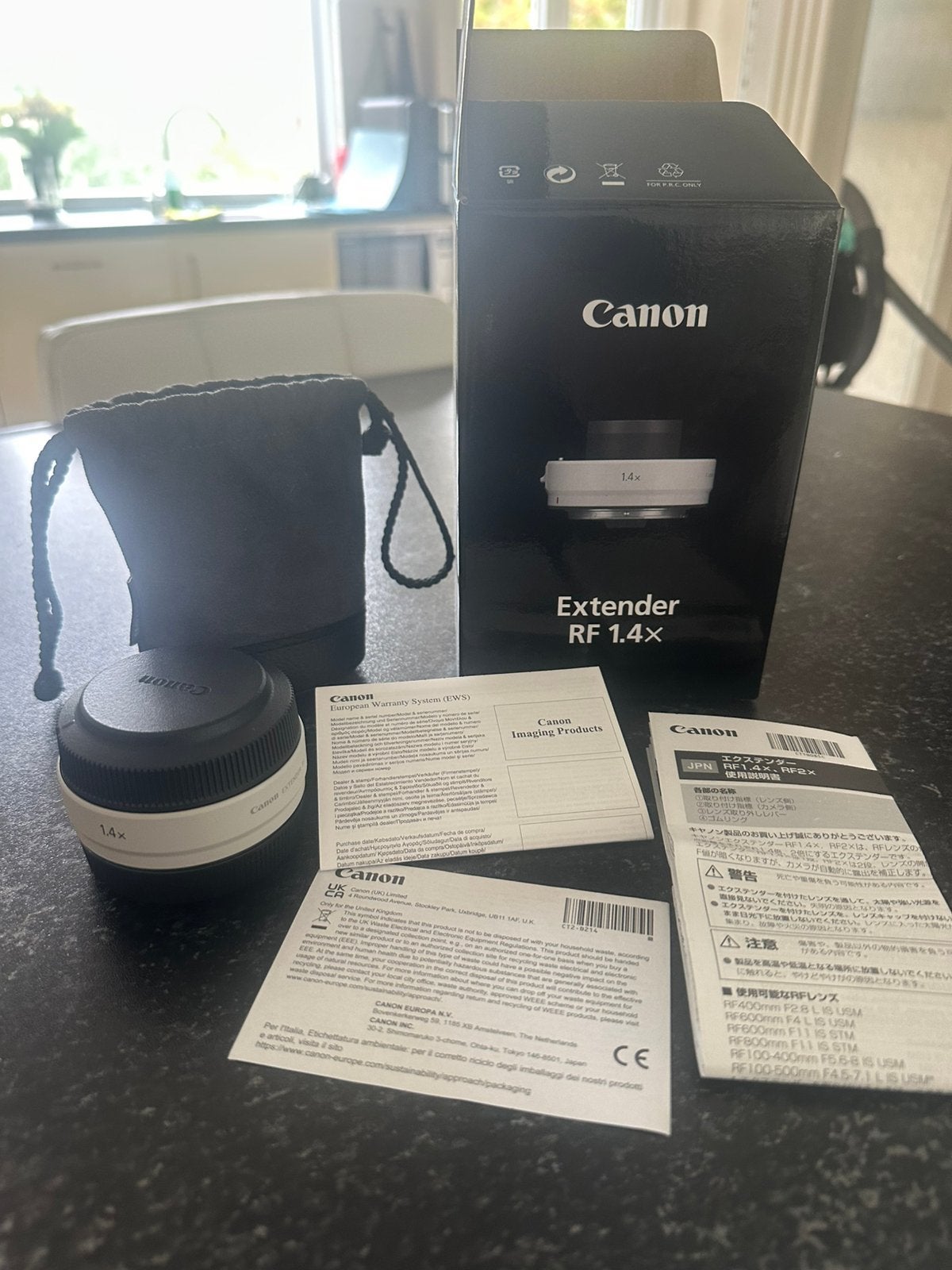 Canon RF 1.4x, Ophalen, Zoom