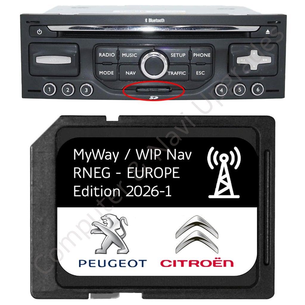 2026 Navigatie update Peugeot / Citroën MyWay RNEG WIPNAV, Ophalen of Verzenden, Nieuw, Heel Europa, Landkaarten