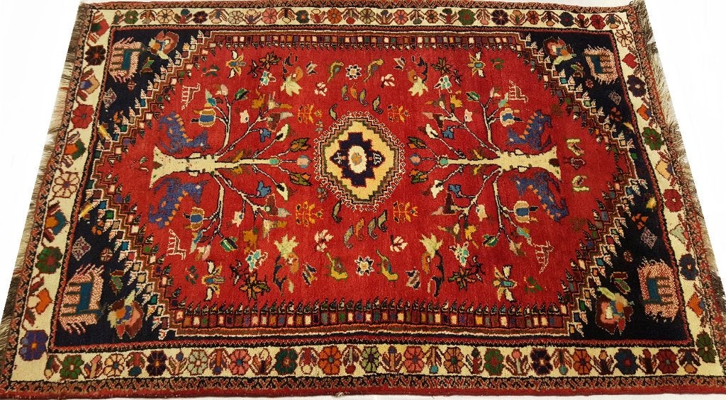 Perzisch tapijt Shiraz 182 x 126/Kleed/Kelim/Oosterse/Loper, 100 tot 150 cm, Www.simatapijten.nl, Nieuw, Ophalen of Verzenden