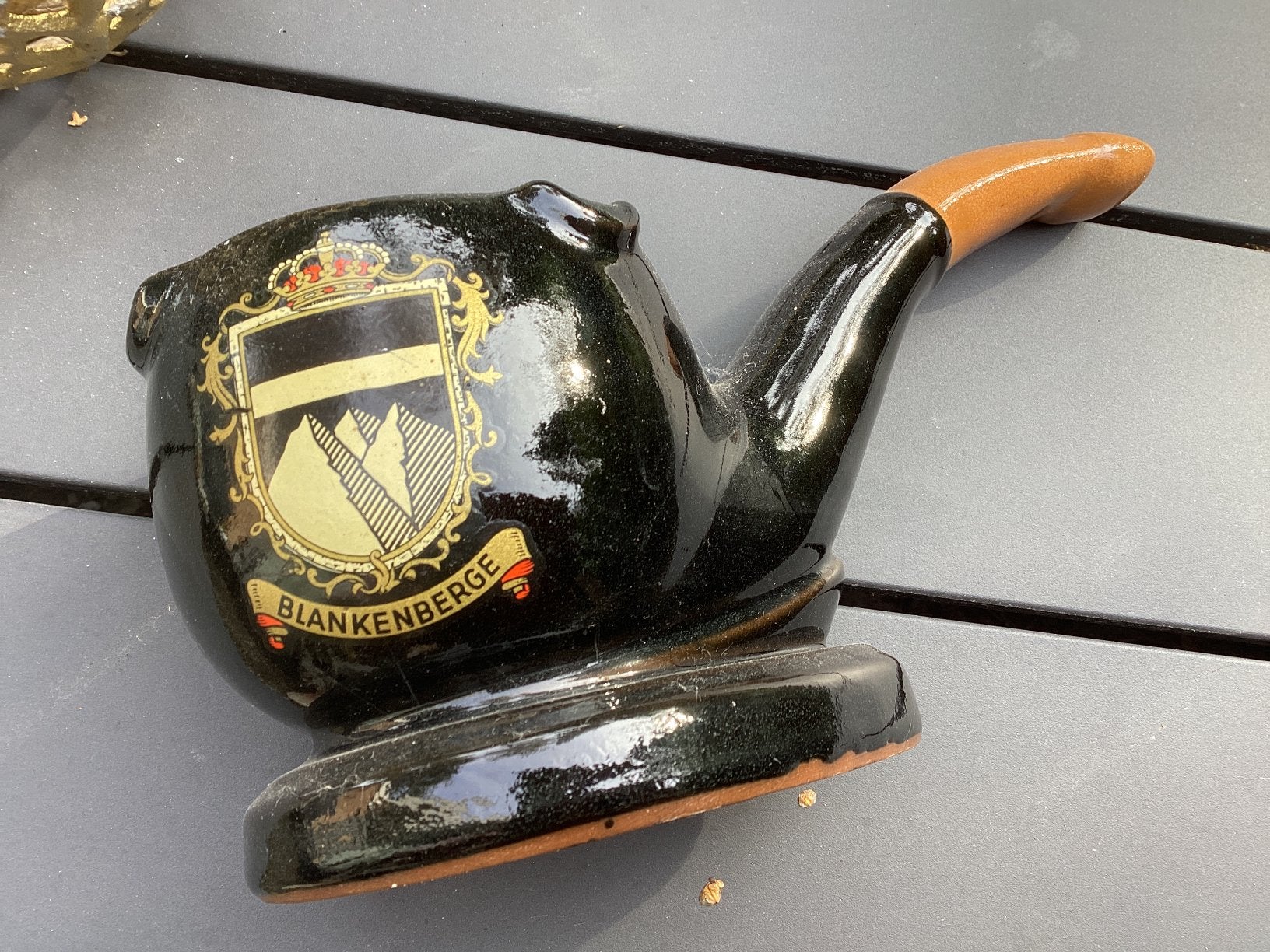 Blankenberge Pijp Asbak keramiek hoog va steel 12 cm, Ophalen of Verzenden, Zo goed als nieuw, Gebruiksvoorwerp