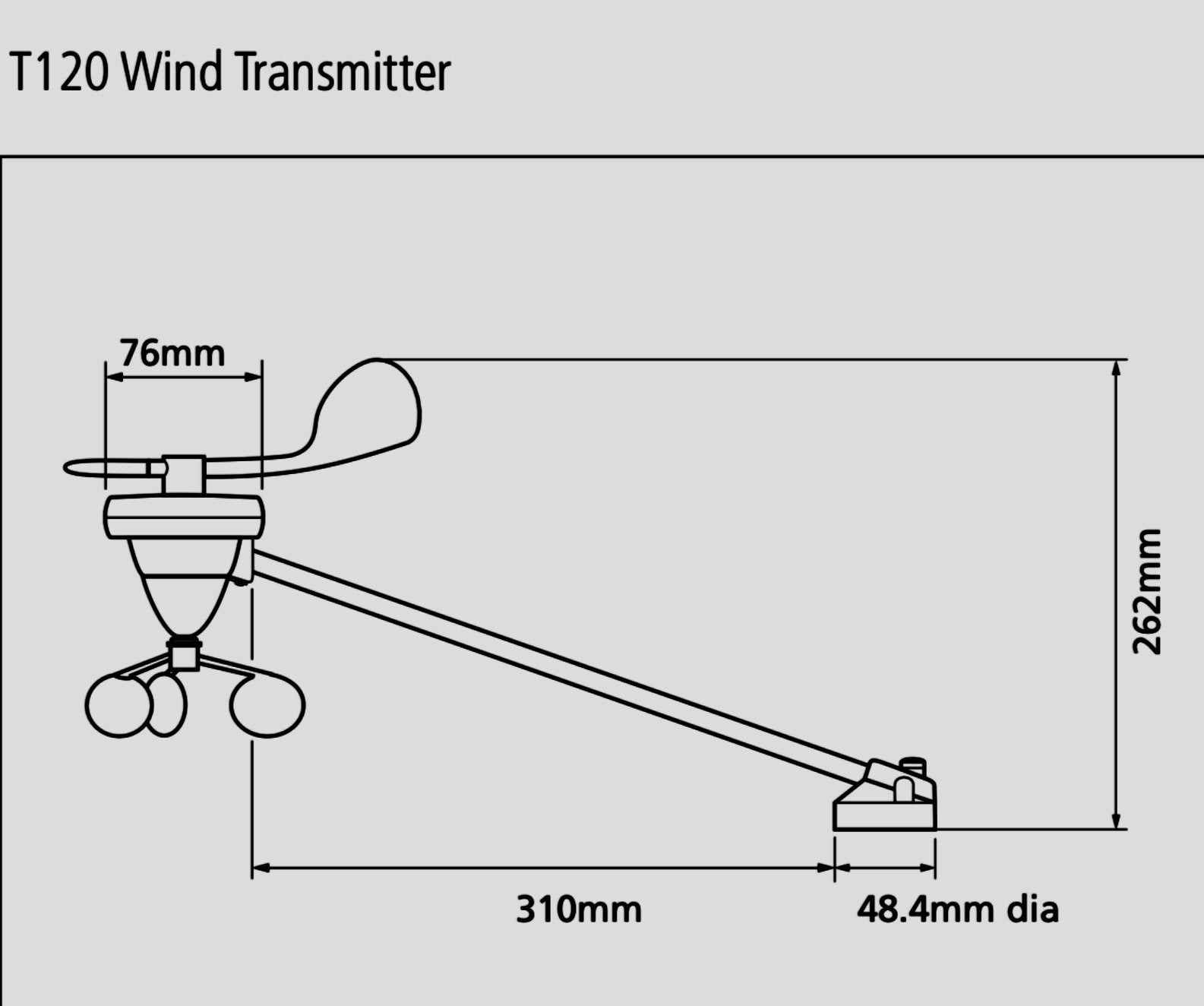 Raymarine (TackTick)  T120 Wind Transmitter, Watersport en Boten, Ophalen of Verzenden, Gebruikt, Overige typen