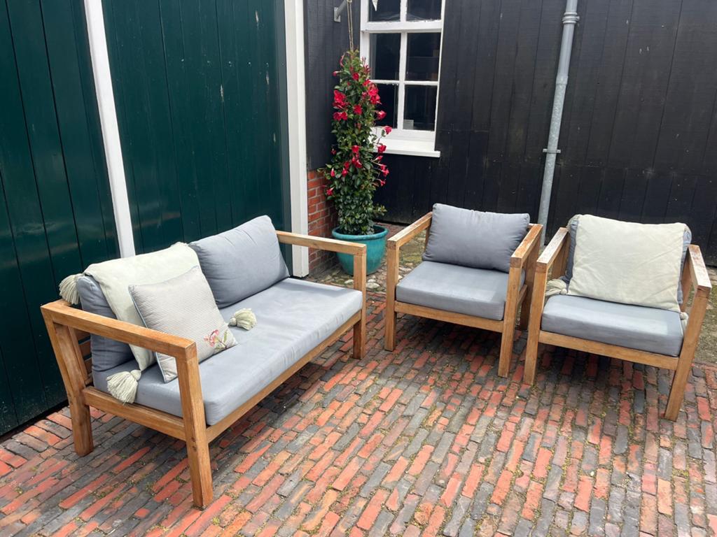 tuinmeubelen, lounge set. Teak hout, Tuin en Terras, Tuinbanken, Ophalen of Verzenden, Zo goed als nieuw