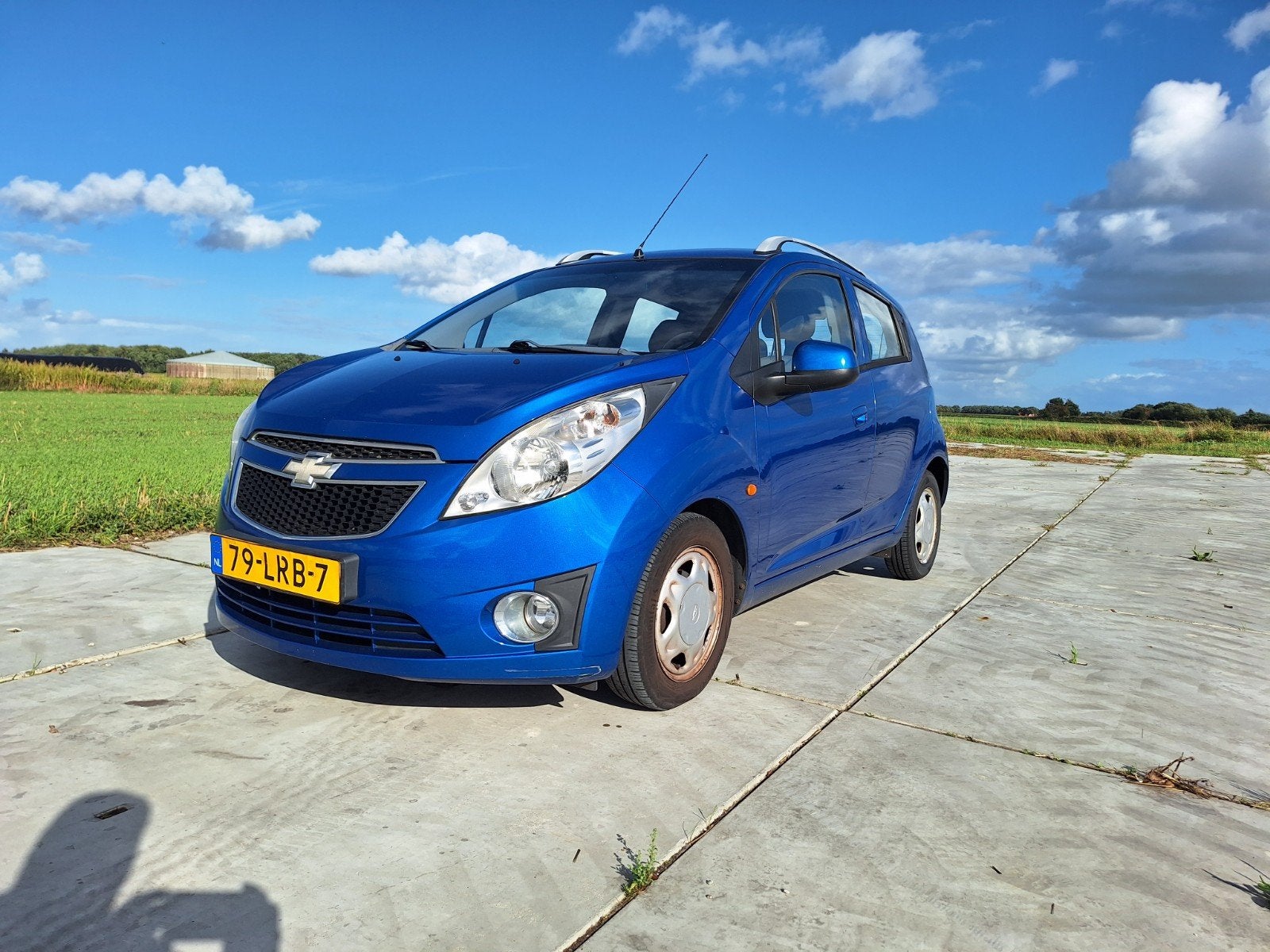Chevrolet Spark 1.0 Bifuel 2010 Blauw, Auto's, Chevrolet, Voorwielaandrijving, 839 kg, 4 cilinders, Blauw