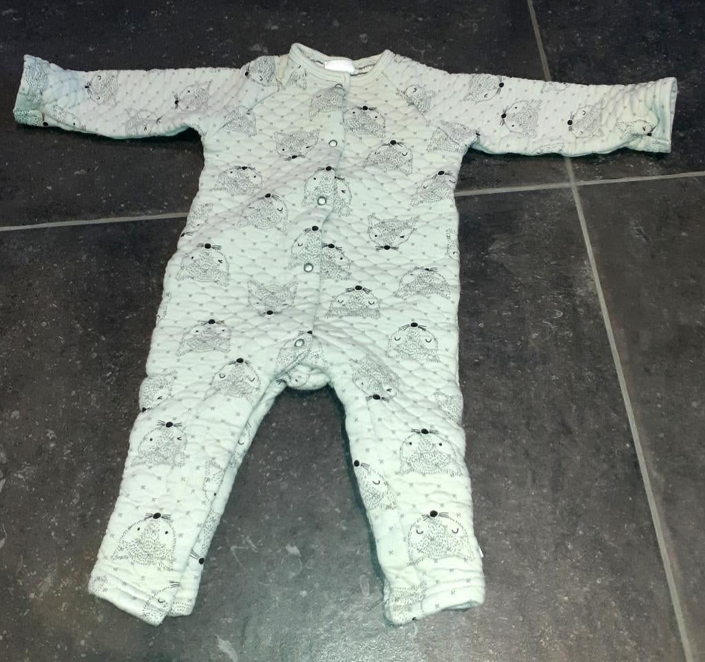 Baby warm boxpakje grijs met vosjes Hema 74, Ophalen of Verzenden, Zo goed als nieuw, Jongetje of Meisje, Pakje