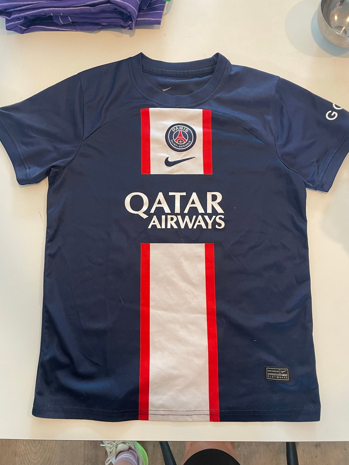 Messi voetbalshirt Paris Saint-Germain PSG, Maat XS of kleiner, Ophalen of Verzenden, Gebruikt, Shirt