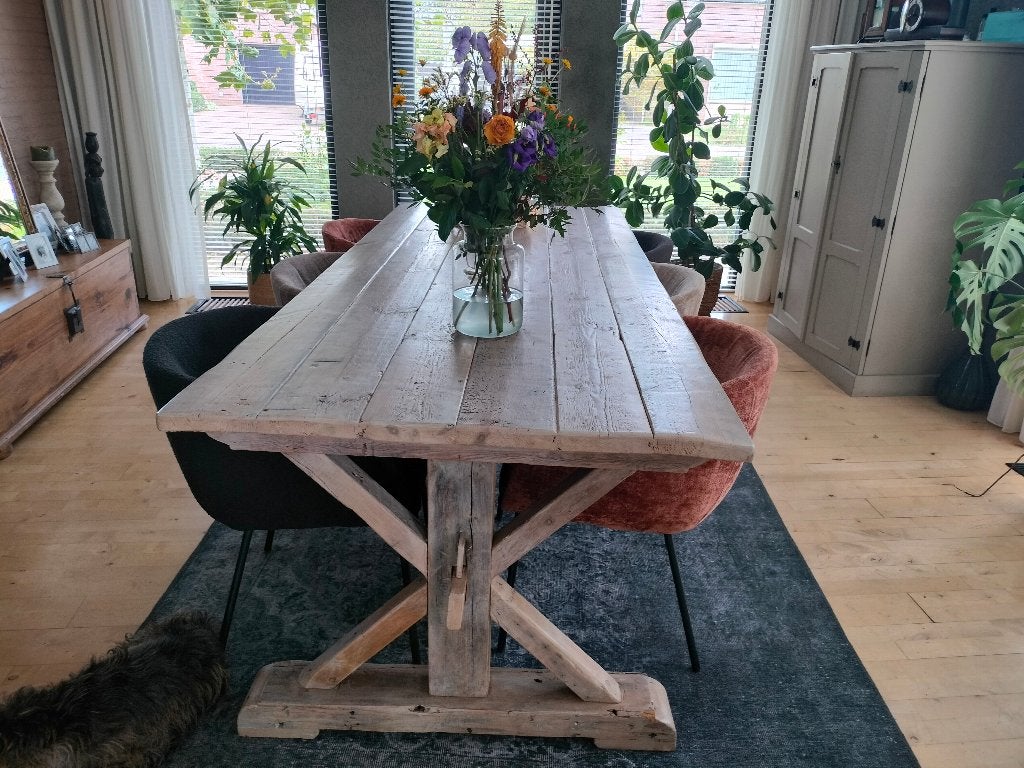 Tafel met stoelen en evt. Salontafel, Huis en Inrichting, 100 tot 150 cm, 200 cm of meer, Ophalen of Verzenden, Zo goed als nieuw