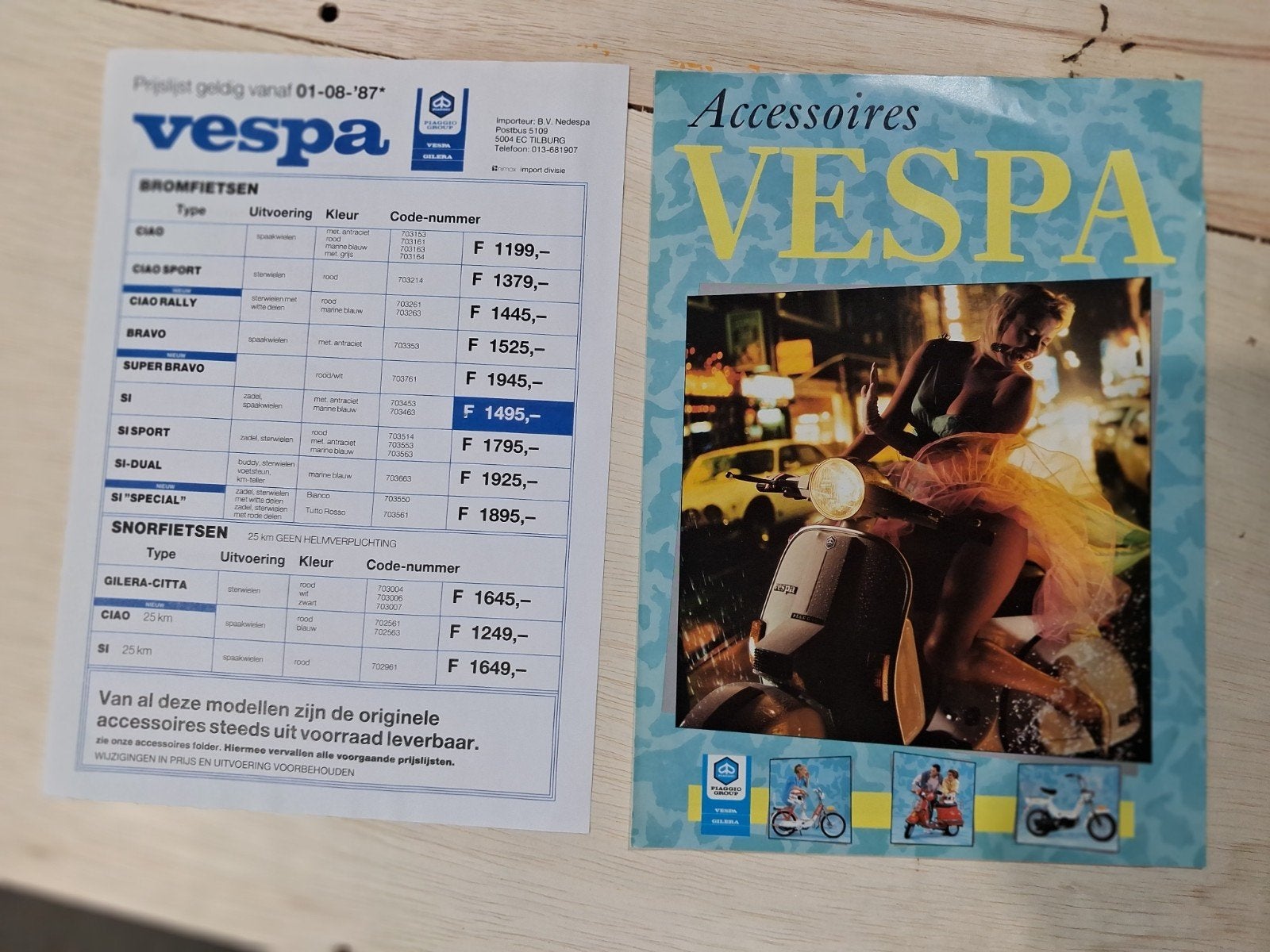 Vespa Ciao Bromfiets Folder  - Accessoires, Fietsen en Brommers, Ophalen of Verzenden