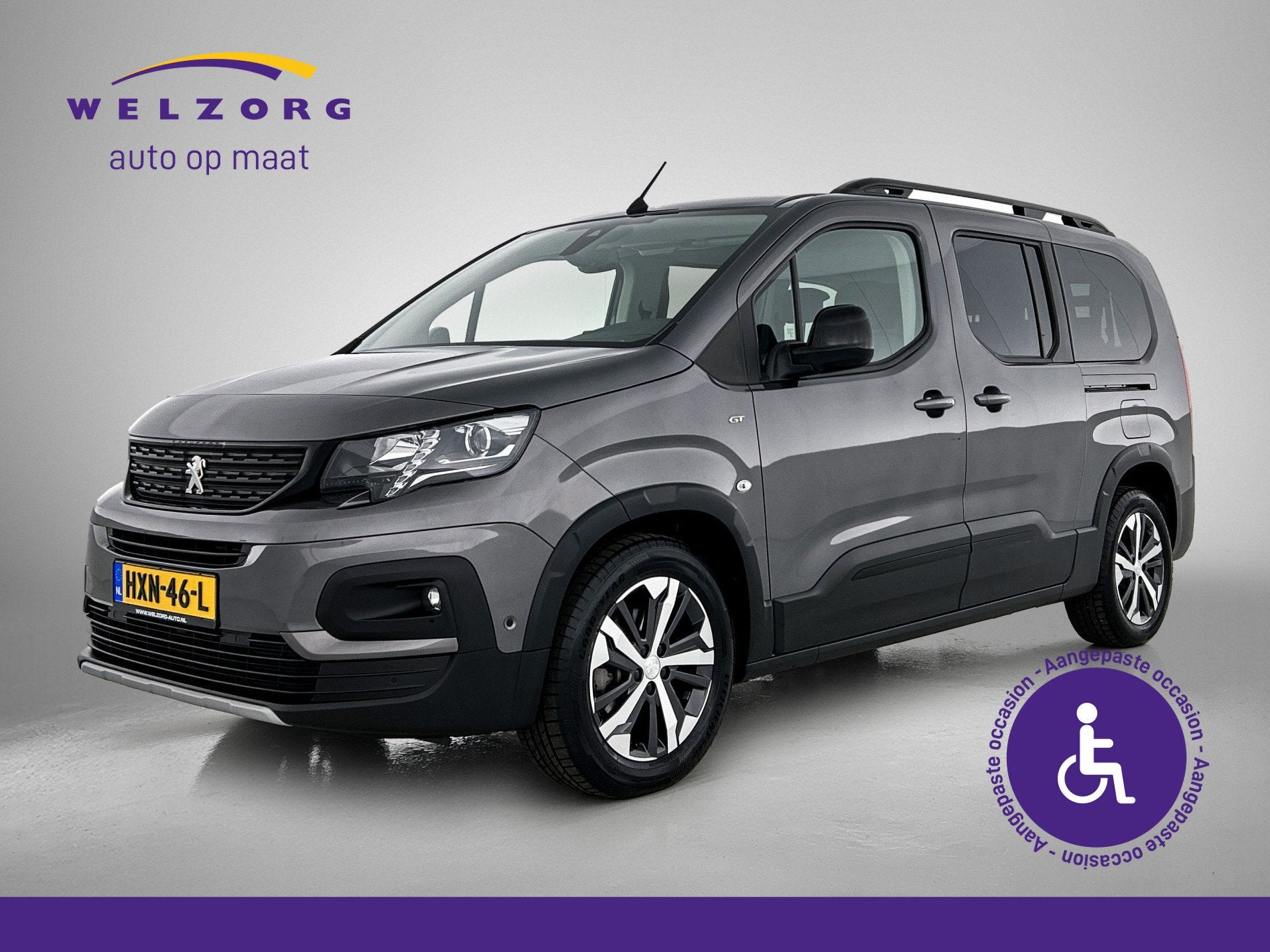 Peugeot Rifter Long 1.2 Puretech Long GT-Line Direct leverba, 12 maanden, Stof, Gebruikt, Euro 6