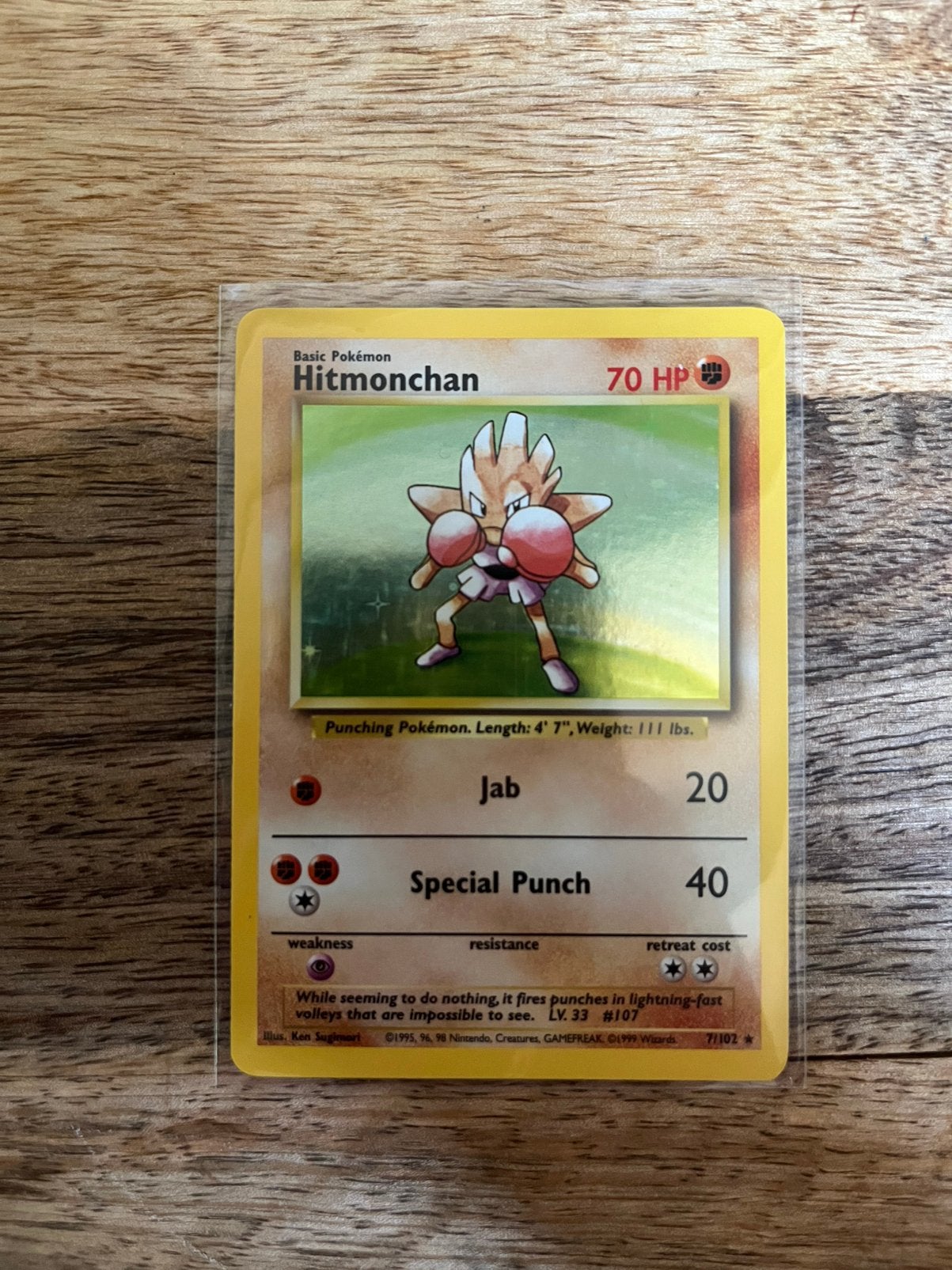 Pokemon Base Set - Hitmonchan (HOLO), Verzenden, Gebruikt