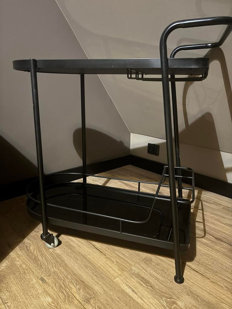 Drank trolley zwart als nieuw, 50 tot 100 cm, Ophalen of Verzenden, Zo goed als nieuw, 25 tot 50 cm