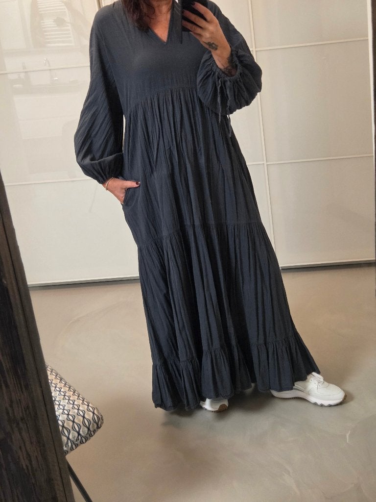 Devotion dress donker grijs nieuw in de maat M, Maat 38/40 (M), Ophalen of Verzenden, Grijs, Onder de knie
