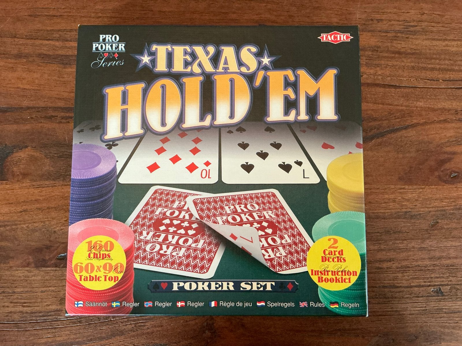 Texas Hold'em Poker Set - Pro Poker Series, Drie of vier spelers, Ophalen of Verzenden, Zo goed als nieuw