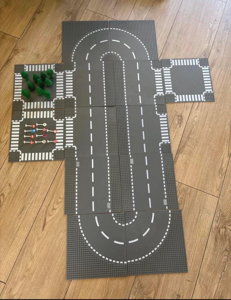 1060 lego vintage set grond platen bomen verkeersborden, Ophalen of Verzenden, Zo goed als nieuw