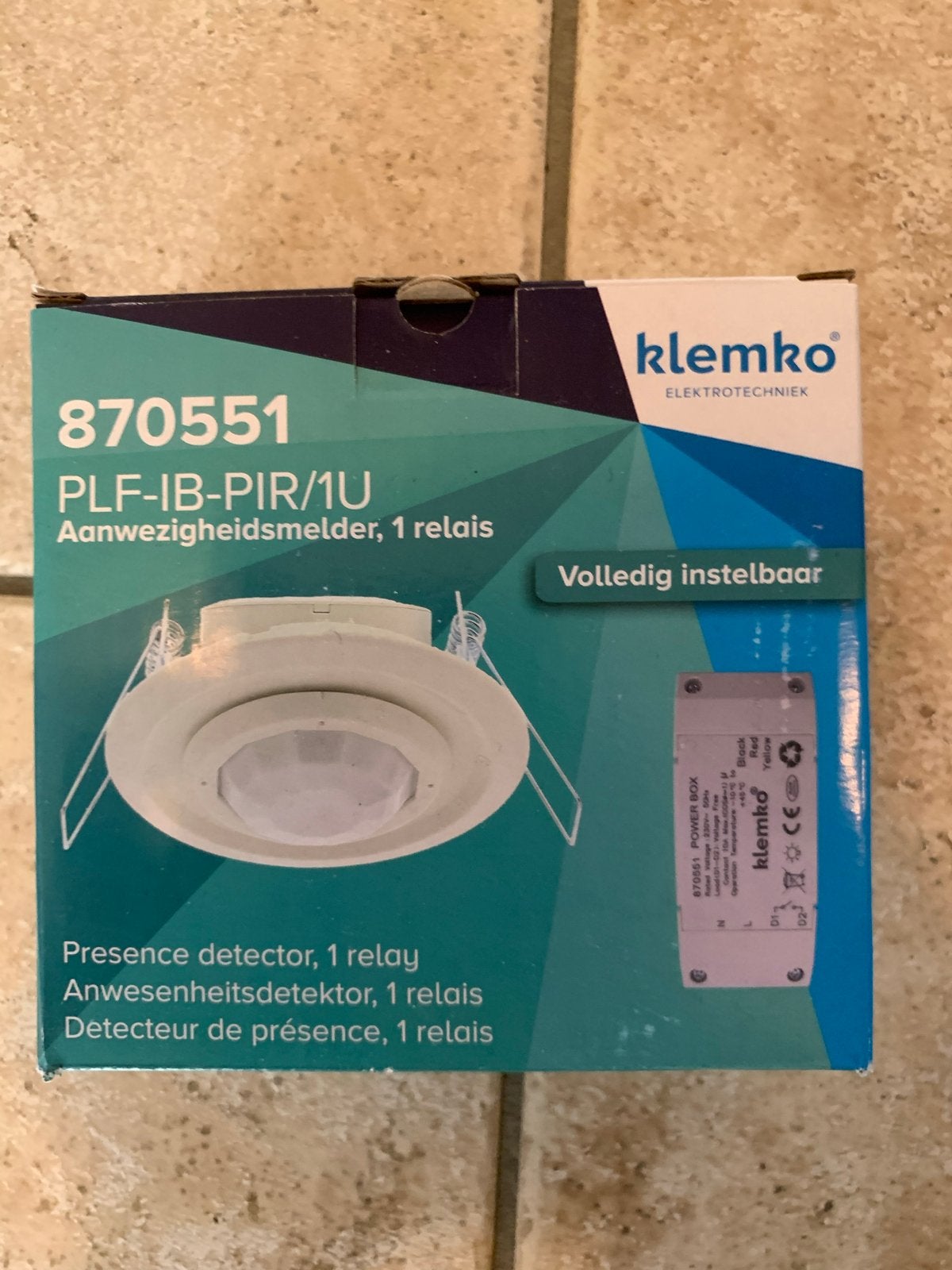 Klemko PLF-IB-PIR/1U Aanwezigheidsmelder, 1 relais, Doe-het-zelf en Verbouw, Ophalen of Verzenden, Nieuw, Overige merken, Relais