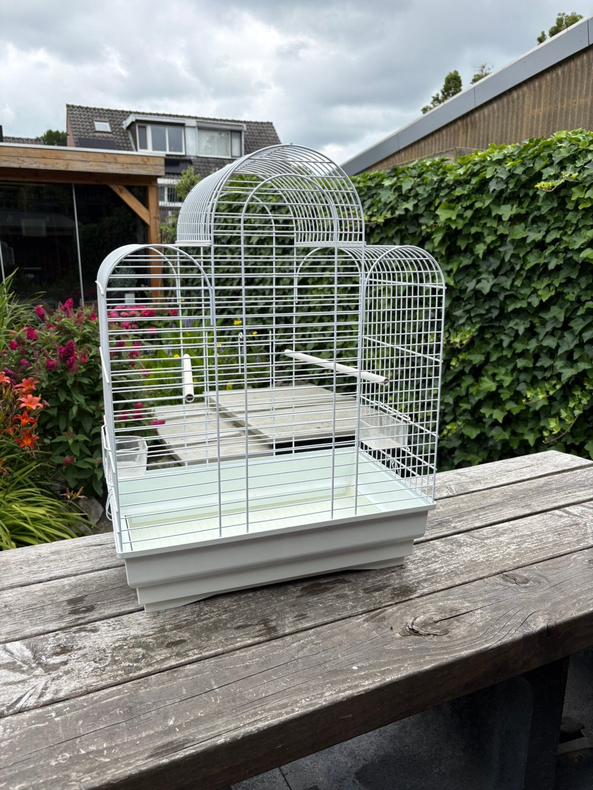 Volgelkooi voor parkieten of valkparkieten, Dieren en Toebehoren, Vogels | Hokken en Kooien, Ophalen, Gebruikt, Metaal, Vogelkooi