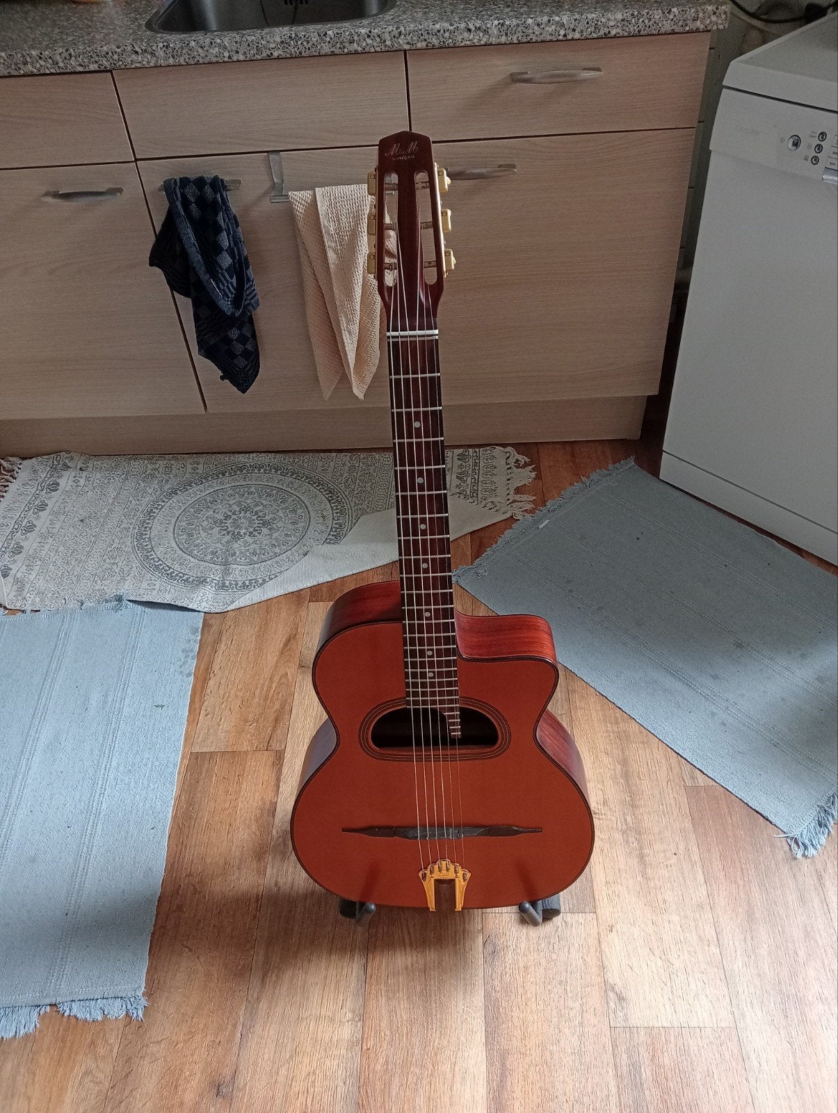 Aria MM 10, Muziek en Instrumenten, Snaarinstrumenten | Gitaren | Akoestisch, Ophalen, Zo goed als nieuw, Western- of Steelstringgitaar