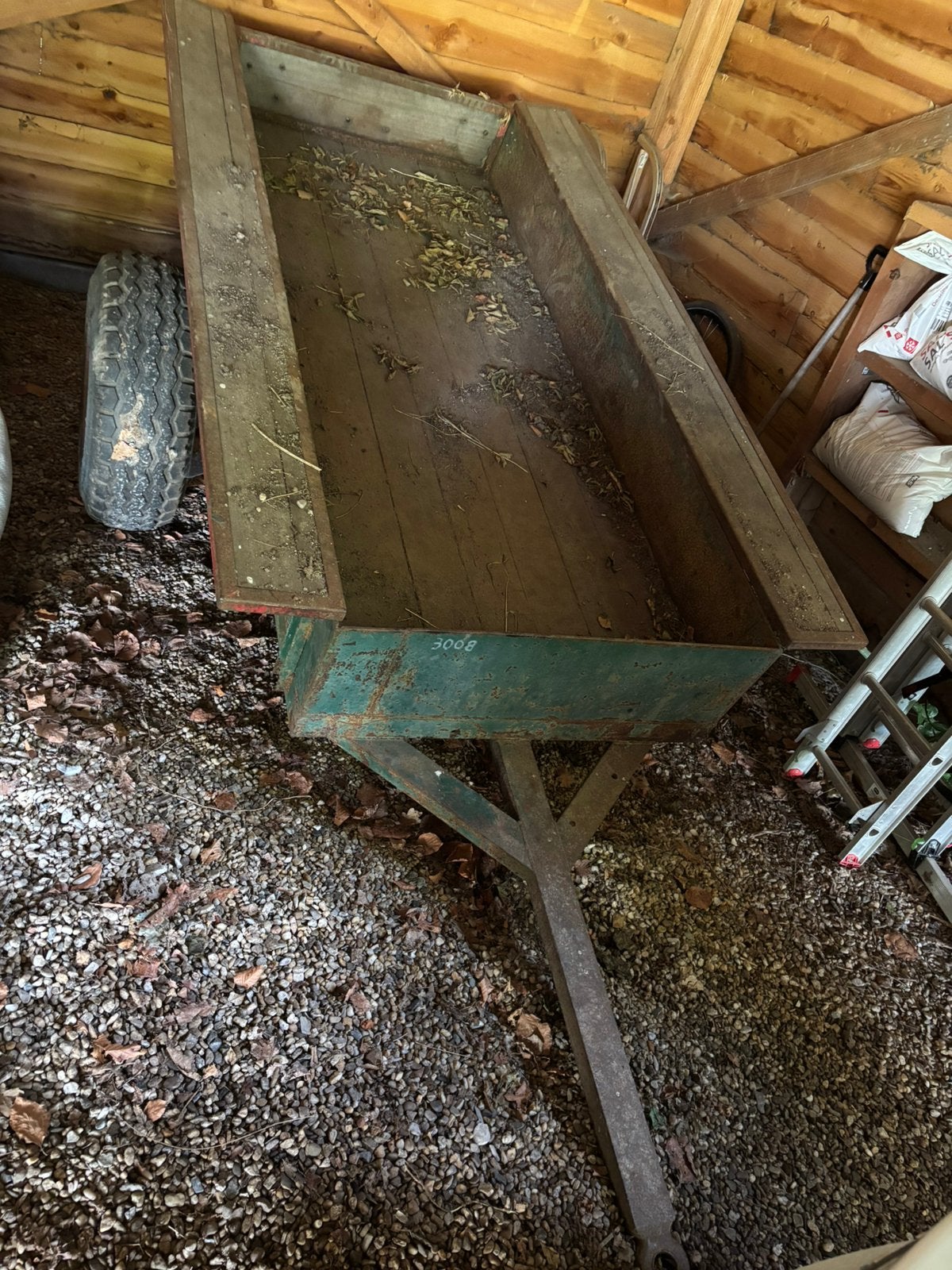 Stevige (boeren) kar te koop! Voor achter zitmaaier bv, Ophalen, Gebruikt
