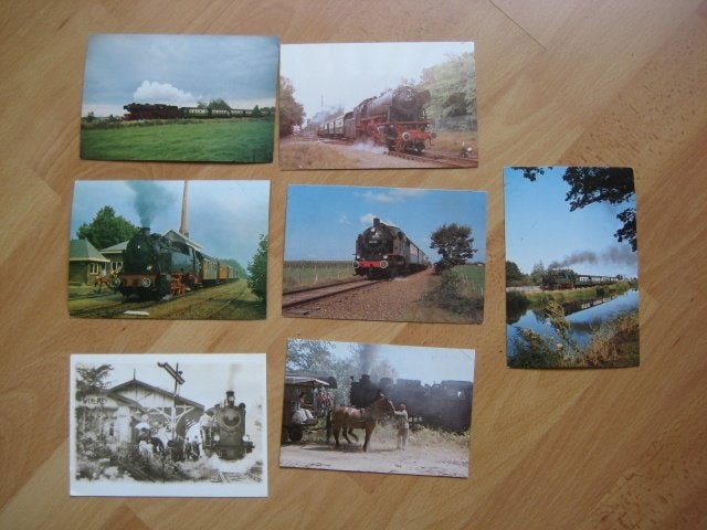 Stoomtrein ansichtkaarten, Ophalen of Verzenden, Trein, Kaart of Prent