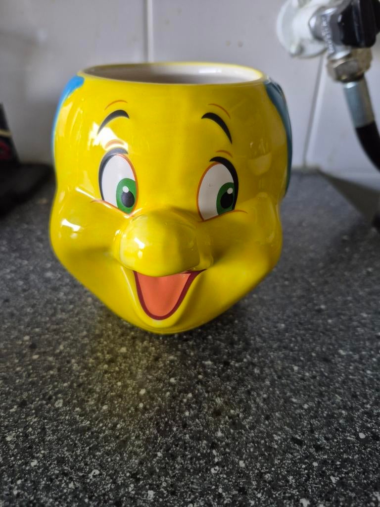 Flounder mok - De Kleine Zeemeermin, Ophalen, Overige typen, Zo goed als nieuw, Steen/keramiek