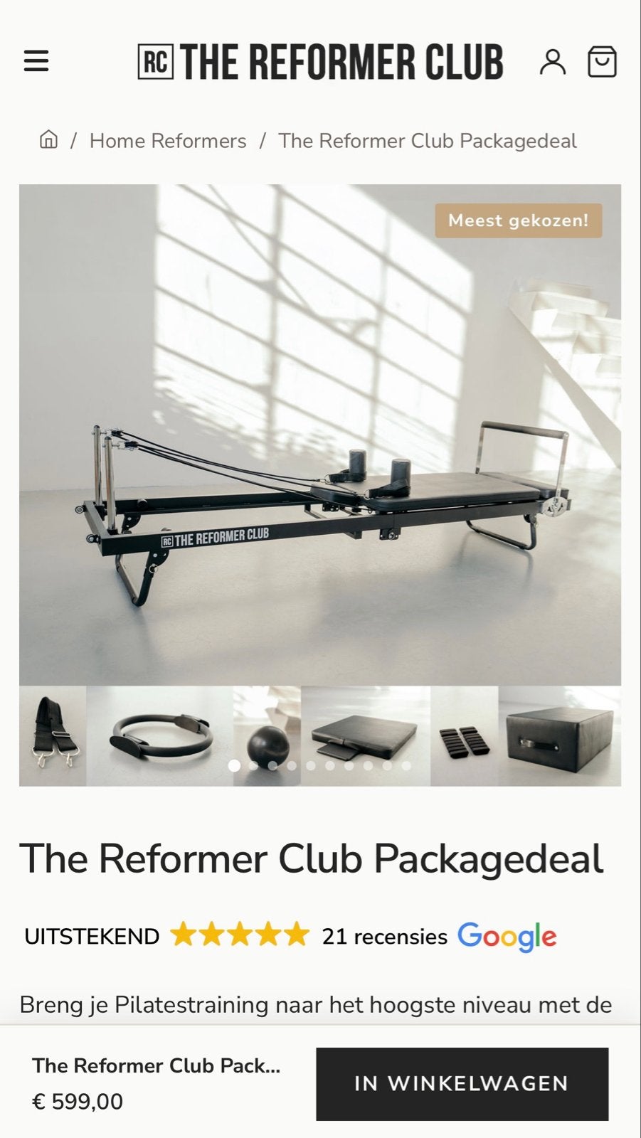 The Reformer Club Pilates Reformer Pakket, Ophalen of Verzenden, Nieuw, Overig