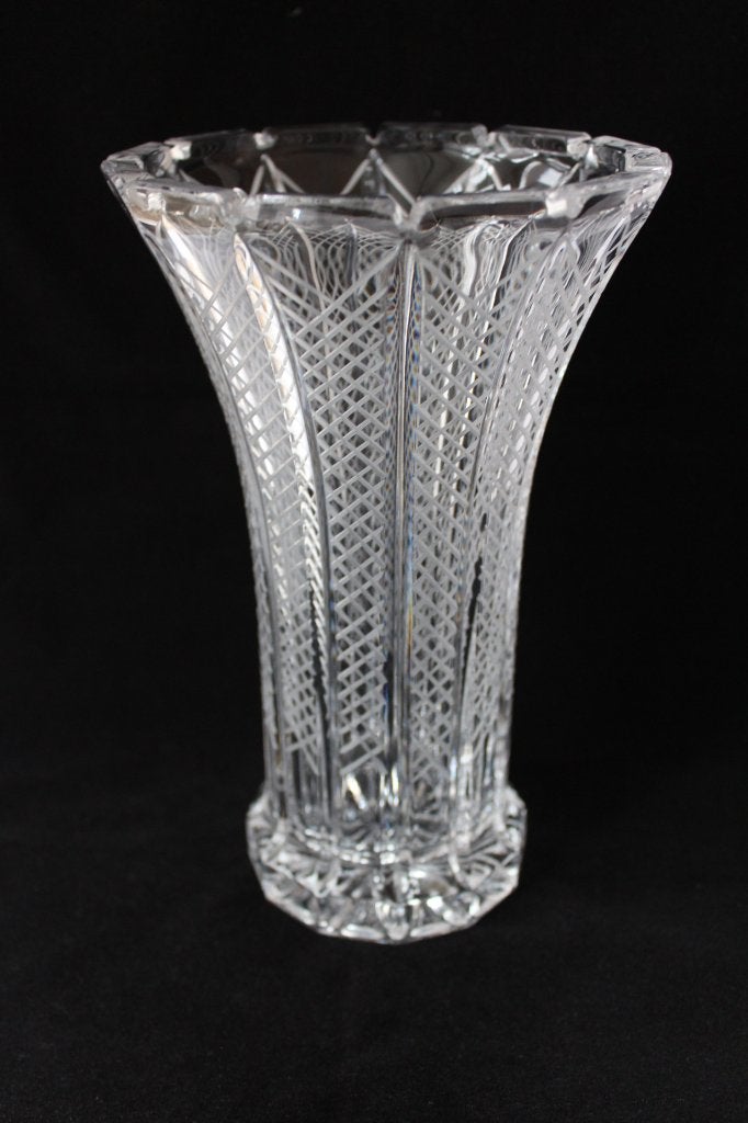 Vintage Boheems Antonin Ruckl Art Deco stijl kristallen vaas, Ophalen of Verzenden