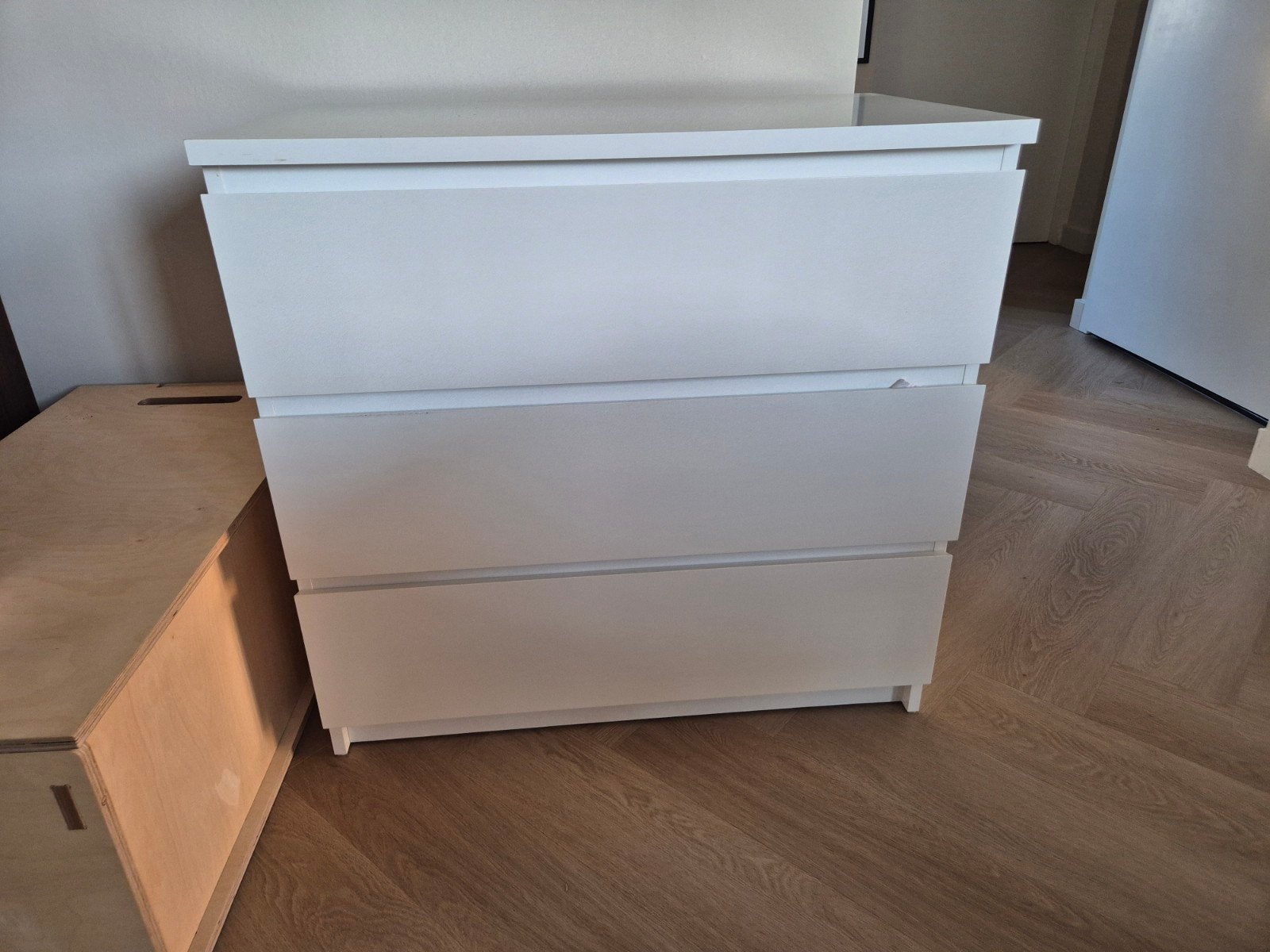 Ikea Malm ladekast met 3 lades - Wit, Huis en Inrichting, Ophalen, Gebruikt, 50 tot 100 cm, 3 of 4 laden