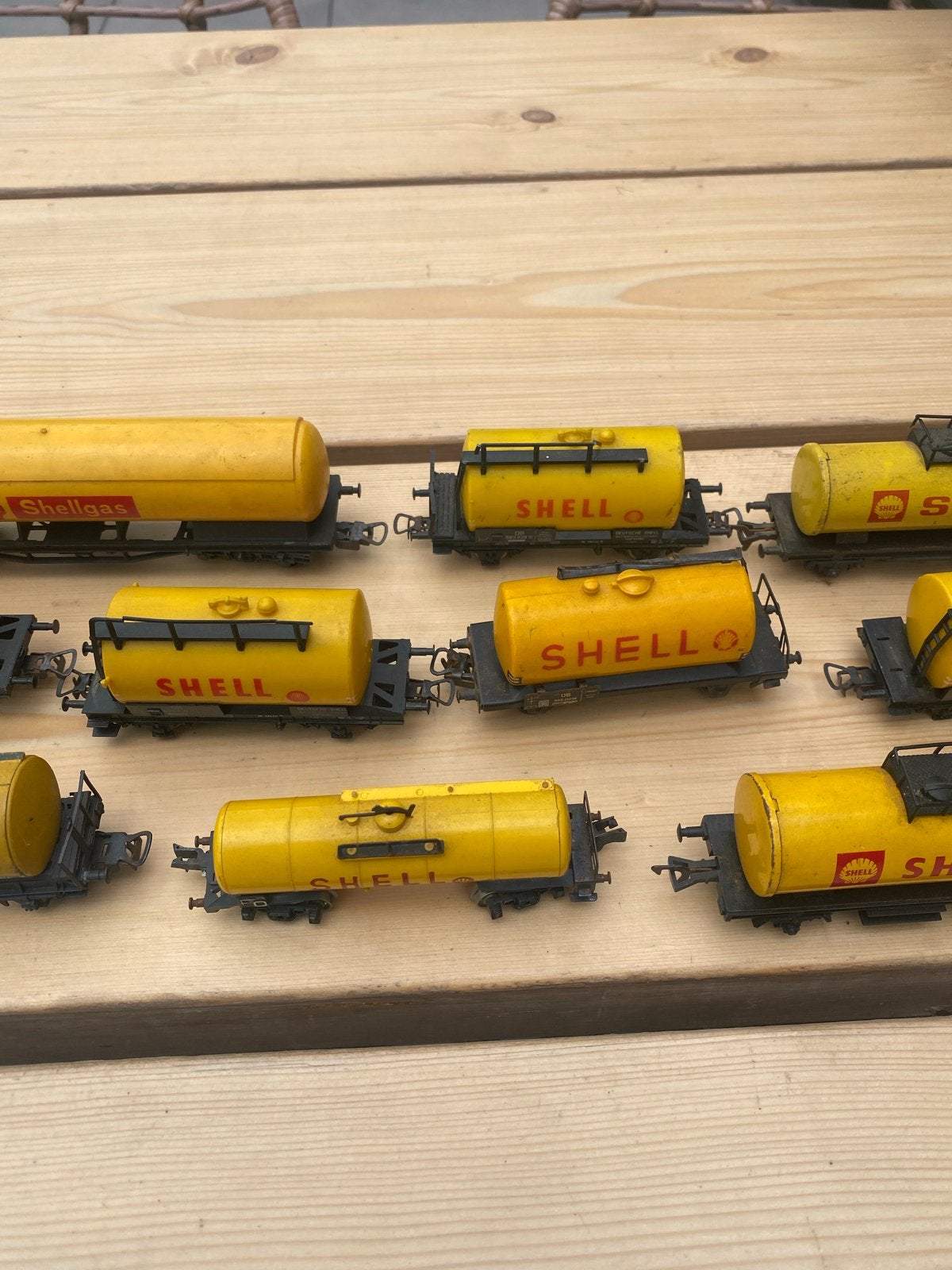 Shell treinwagons - Diverse modellen, Overige merken, Gelijkstroom, Wagon, Ophalen of Verzenden