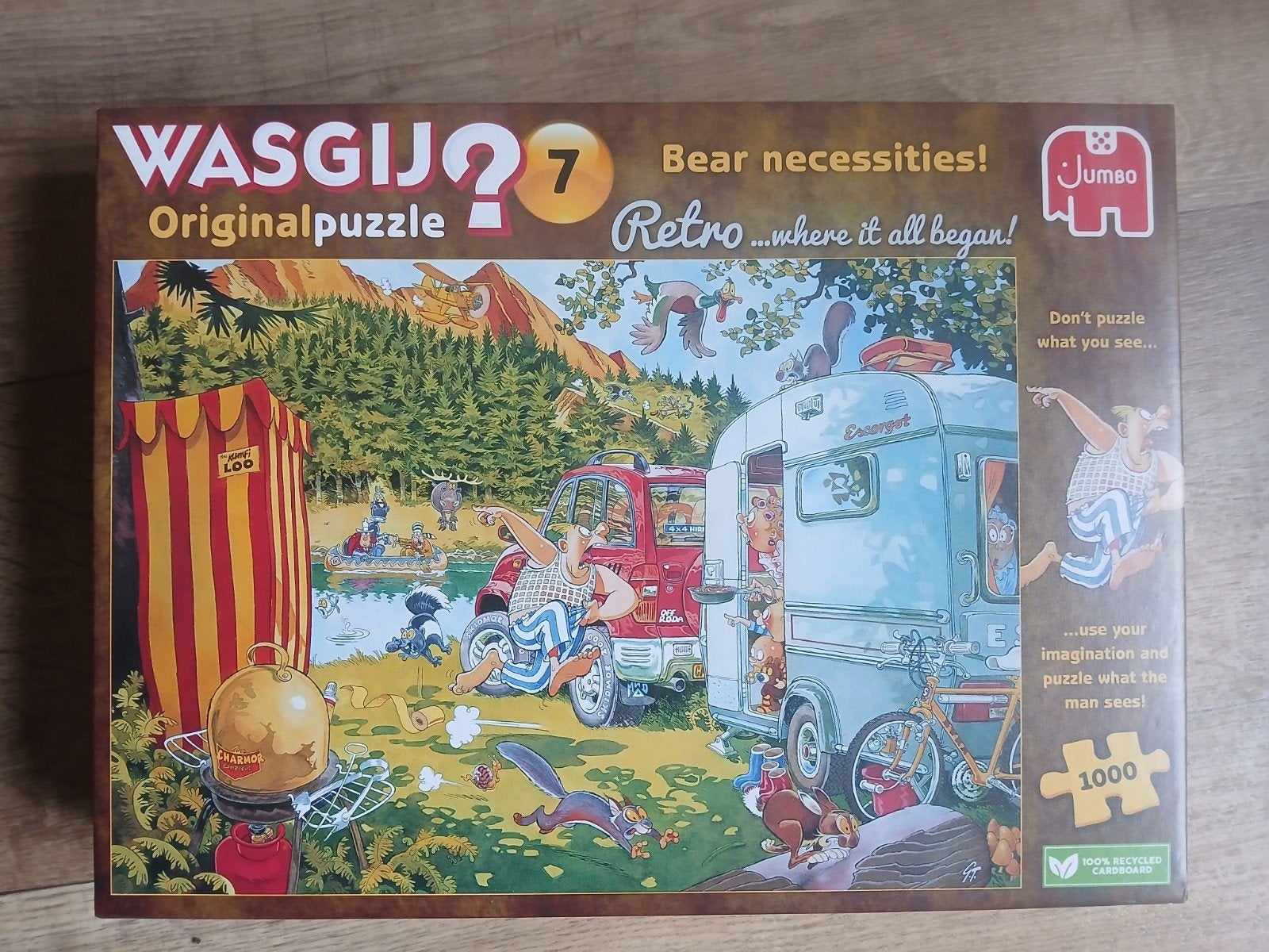Wasgij Original 7 Bear Necessities! - 1000 stukjes - Ruilen, Ophalen, 500 t/m 1500 stukjes, Zo goed als nieuw, Legpuzzel