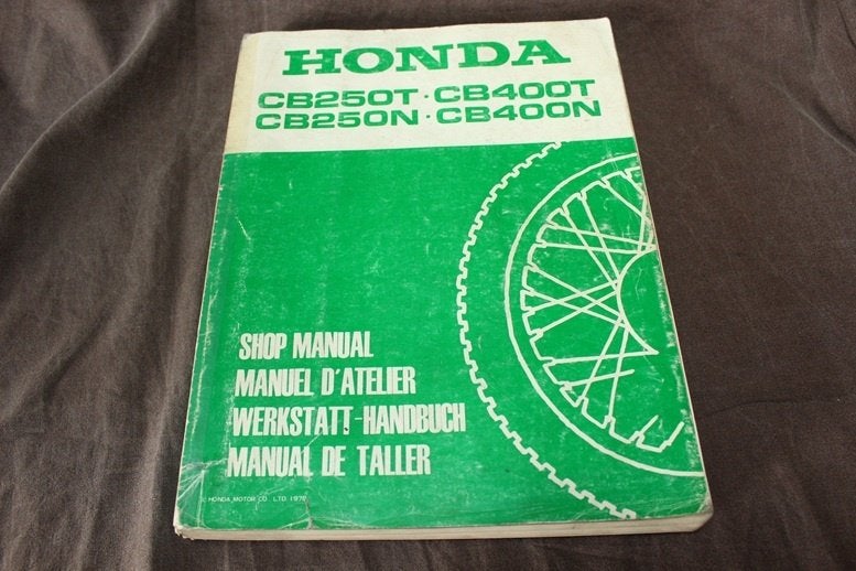 Honda CB250 CB400T CB250N CB400N 1978 motorcycle shop manual, Motoren, Ophalen of Verzenden, Honda