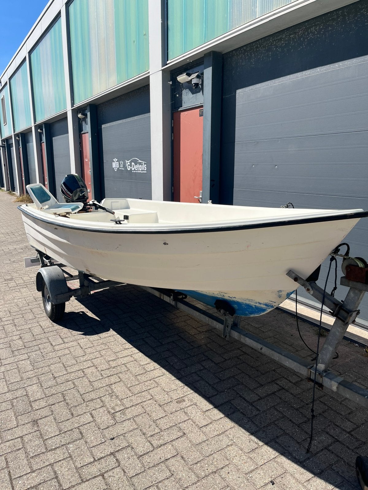 Verano 420 met 9.9 pk mercury, trailer en zeil, Watersport en Boten, Ophalen of Verzenden, Zo goed als nieuw, Benzine