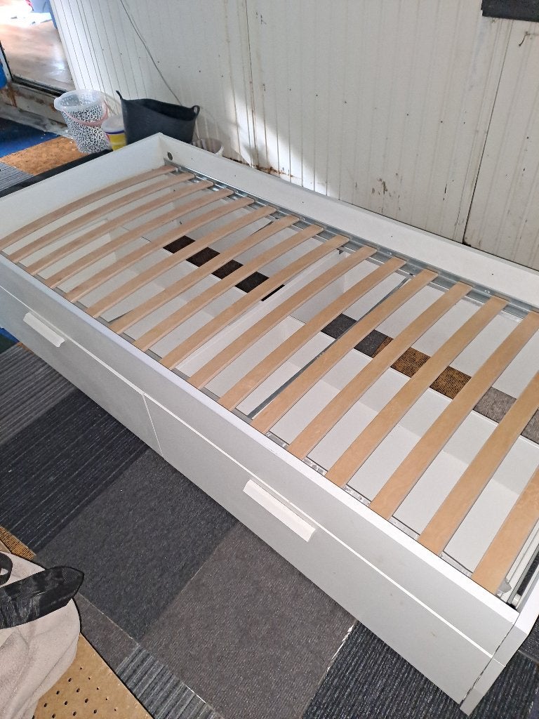 Kinder bed, Ophalen, 85 tot 100 cm, Zo goed als nieuw, Lattenbodem
