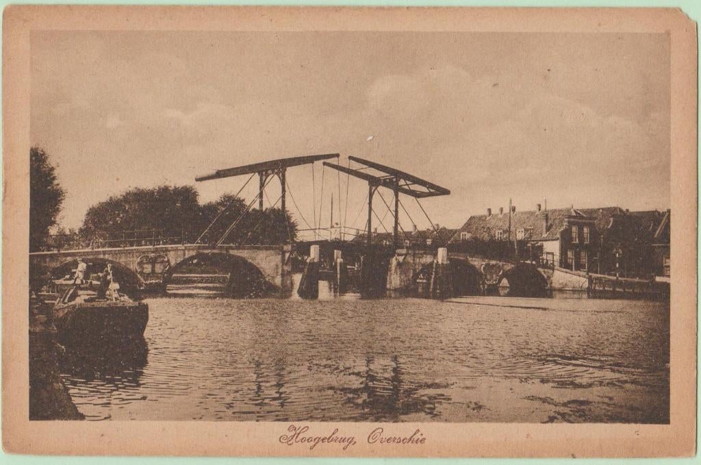 Overschie Hoogebrug ca. 1915, Ophalen, Voor 1920, Ongelopen, Zuid-Holland