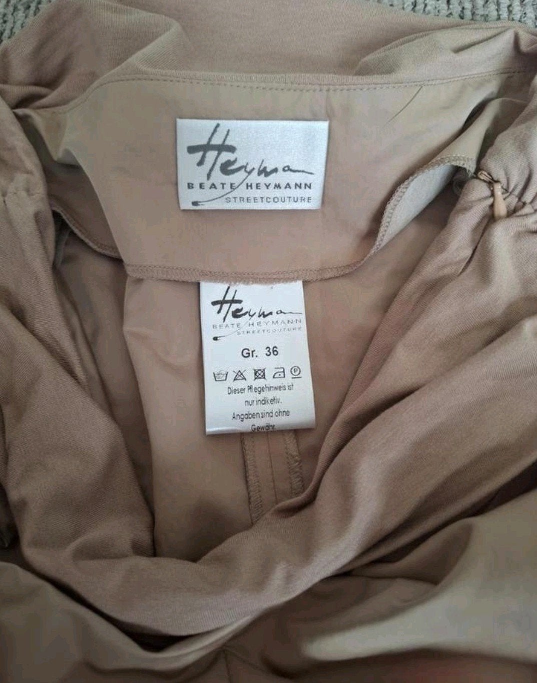 Heymann by Beate Heymann wijde broek beige/taupe – maat 36, Kleding | Dames, Beige, Ophalen of Verzenden, Zo goed als nieuw, Heymann