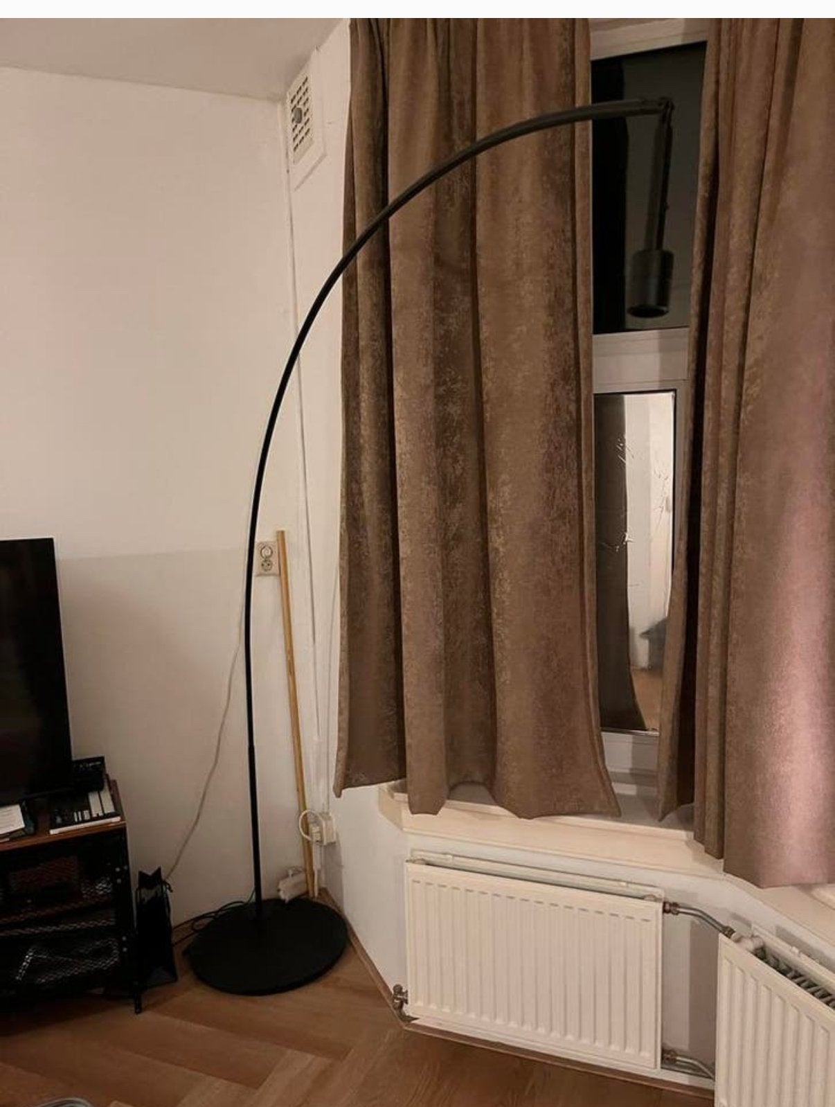 IKEA SKAFTET staande lampvoet - Booglamp, Ophalen of Verzenden, Zo goed als nieuw, Metaal, 200 cm of meer