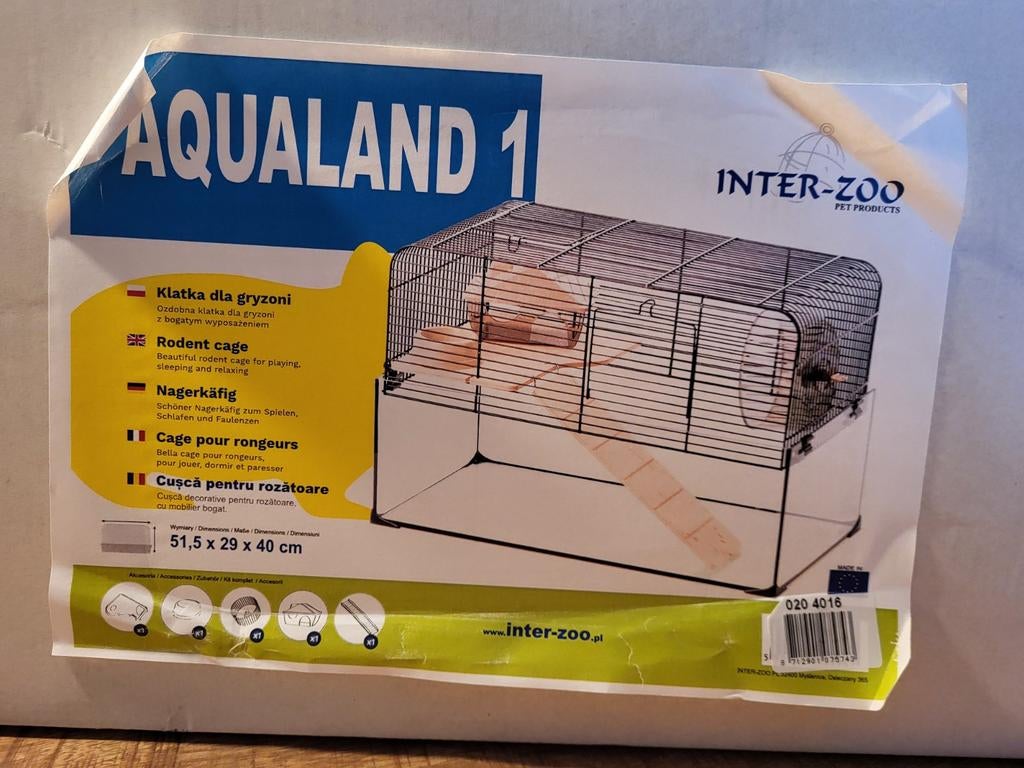 Aqualand 1 knaagdieren kooi, Kooi, Muis, Ophalen, Minder dan 60 cm