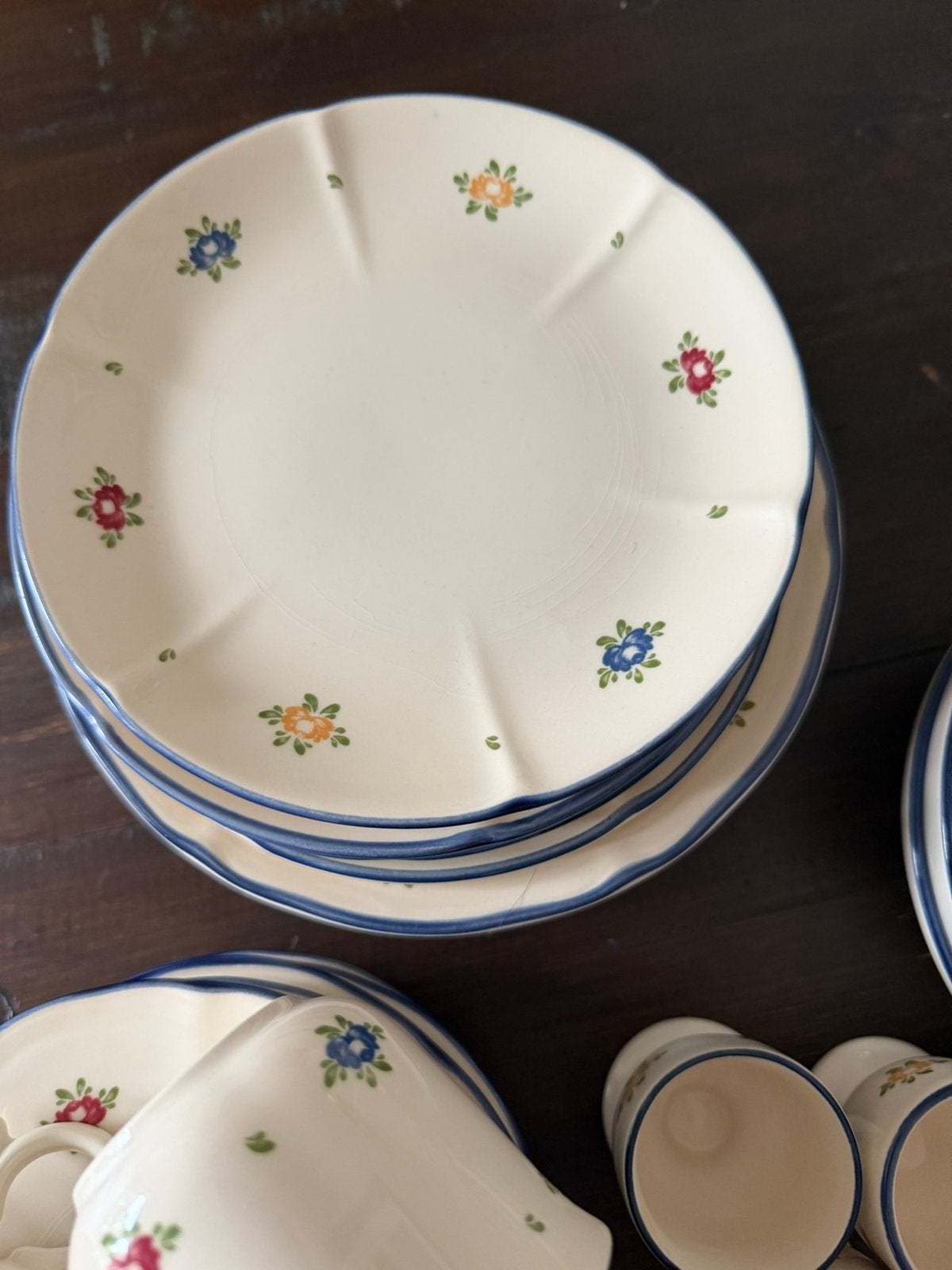 Petit rose servies, Ophalen