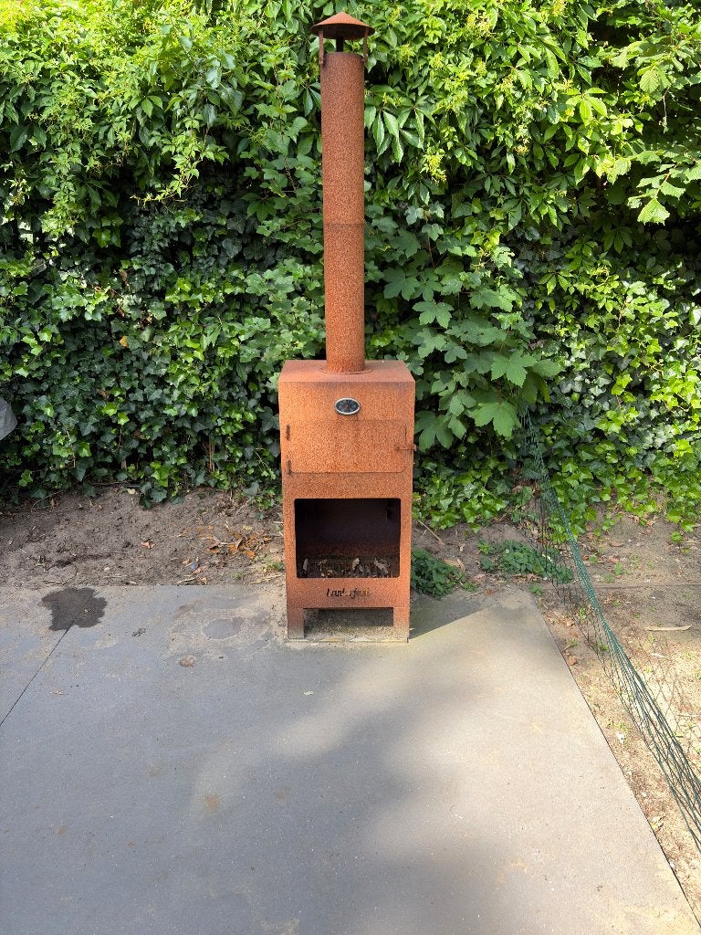 Lanterfant buitenkachel met pizza oven, Ophalen, Nieuw, Lanterfant
