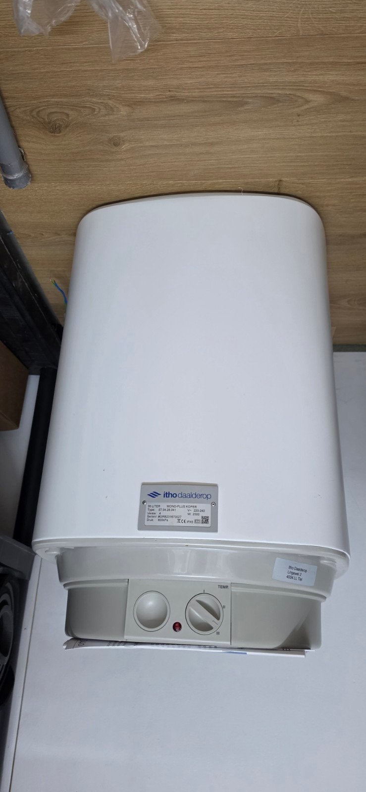 itho daalderop 30 liter boiler, Doe-het-zelf en Verbouw, Ophalen, 20 tot 100 liter, Boiler, Minder dan 3 jaar oud