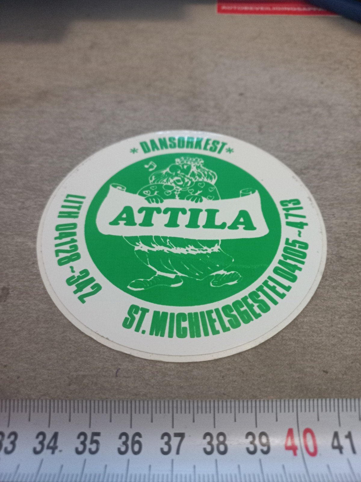Vintage Dansorkest Attila Sticker - St. Michielsgestel, Ophalen of Verzenden